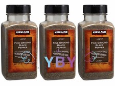3 Jars Kirkland Signature Fine Ground Black Pepper 12.3 oz Each Jar