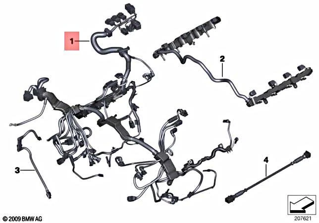 Genuine BMW Alpina B7 B7L F01 Engine Wiring Harness Engine Module 