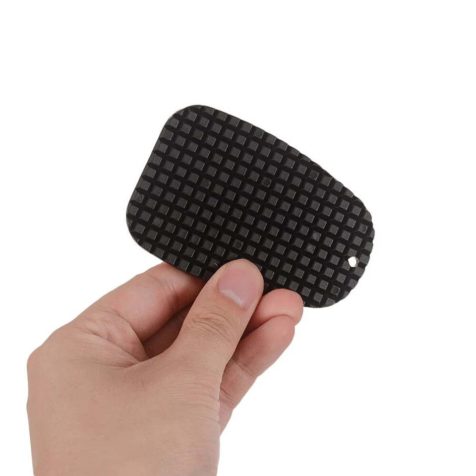 2 peças de motocicleta almofada de pé suporte placa de extensão suporte acessórios preto - Imagem 3 de 4