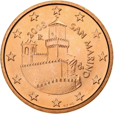 [#1047277] Saint Marin , 5 Euro Cent, 2008, Rome, Cuivre plaqué acier, FDC, KM:4 - Photo 1/2