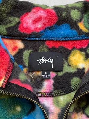 Stussy Floral Multicolor 1/4 Zip Pullover Size S | eBay