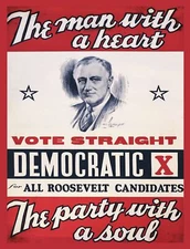 Decoration Poster.Home room art.Interior design.Roosevelt Democratic Party.7395
