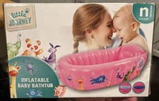 Little Journey Inflatable Baby Bathtub Pink For Newborns Up To 24 LBS NOB