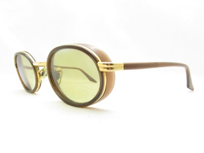 B&L RAY-BAN W2814 PSAS ROUND BROWN + GOLD WRAP EYEGLASSES FRAMES