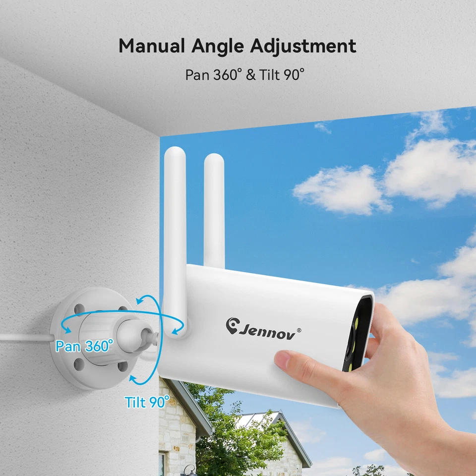 10 Piezas 120° Cámaras Inalámbricas CCTV Sistema de Cámara de Seguridad WiFi 10CH 3K NVR Audio Foto 4 de 4