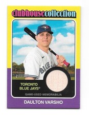 2024 Topps Heritage DAULTON VARSHO Clubhouse Collection Relic -TORONTO BLUE JAY-