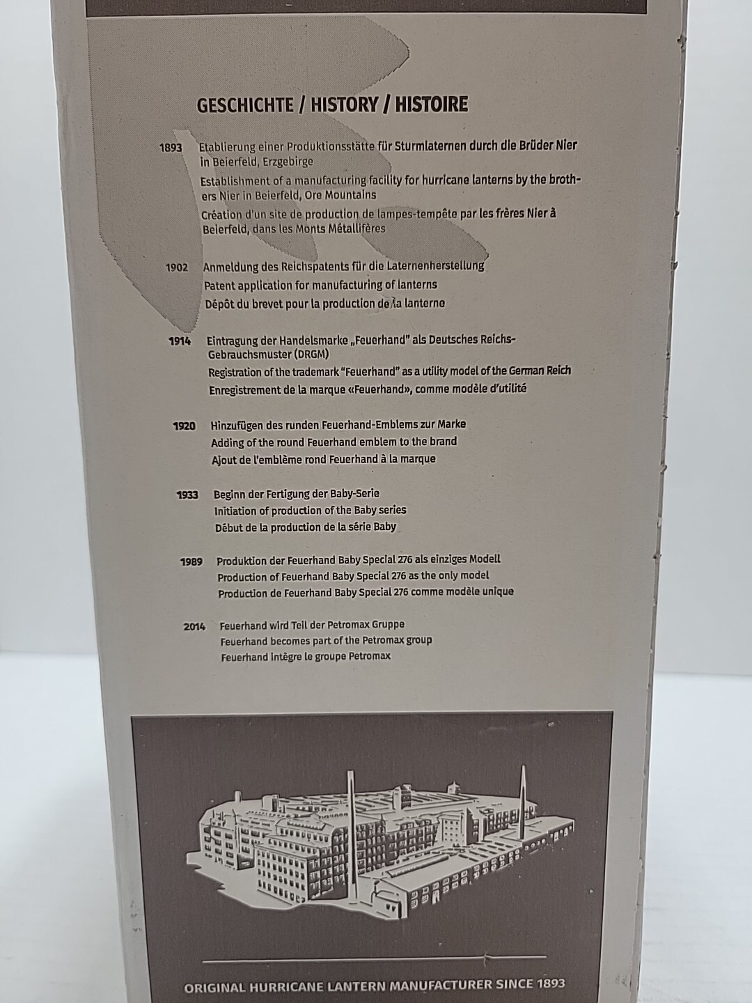 New Feuerhand Lantern  276-Sparkling Iron Made in Germany  Camping  Outdoor