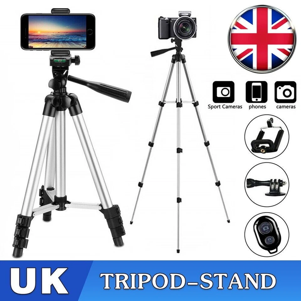 Tripod Stand Mount For Digital Camera Camcorder Phone Holder iPhone Android DSLR - Image 2 of 4