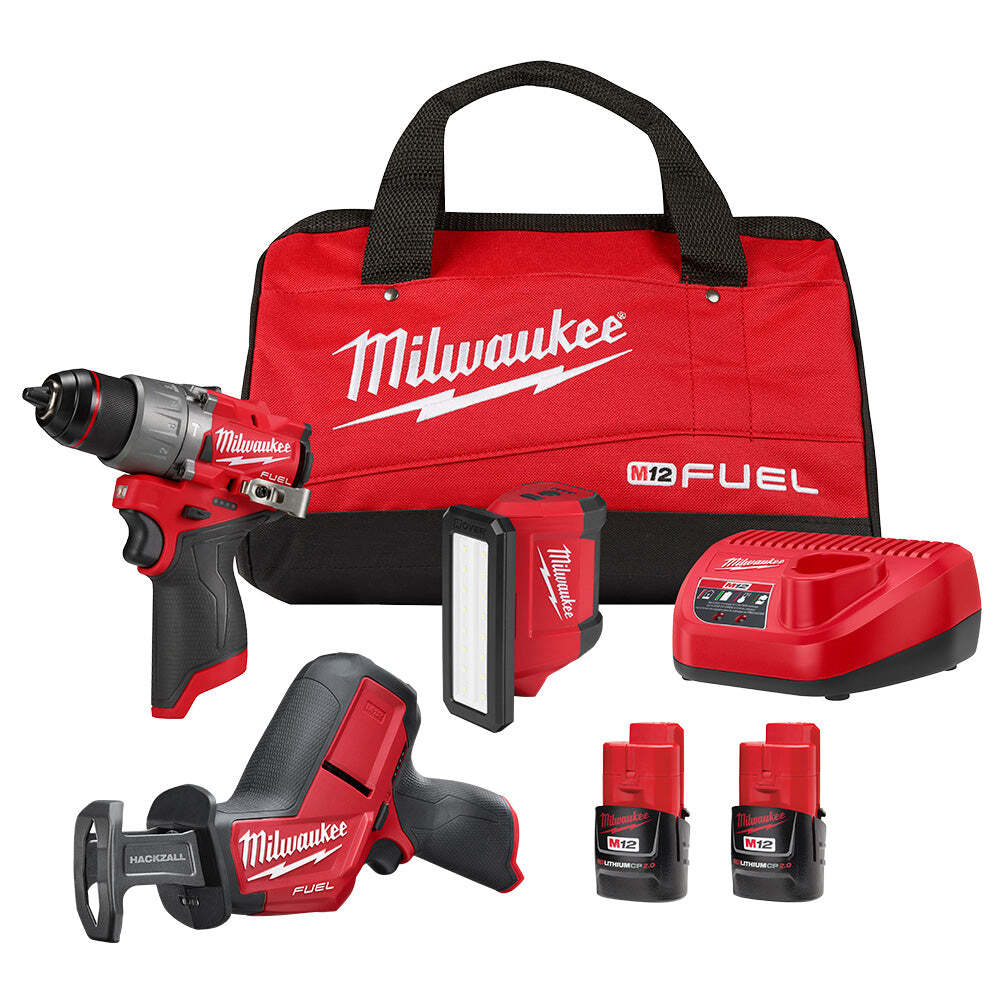 Milwaukee 3495-23 M12 FUEL 12V Cordless 3-Tool Combo Kit