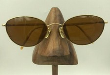 Vintage Calvin Klein 334 502 Gold Metal Oval Sunglasses FRAMES ONLY