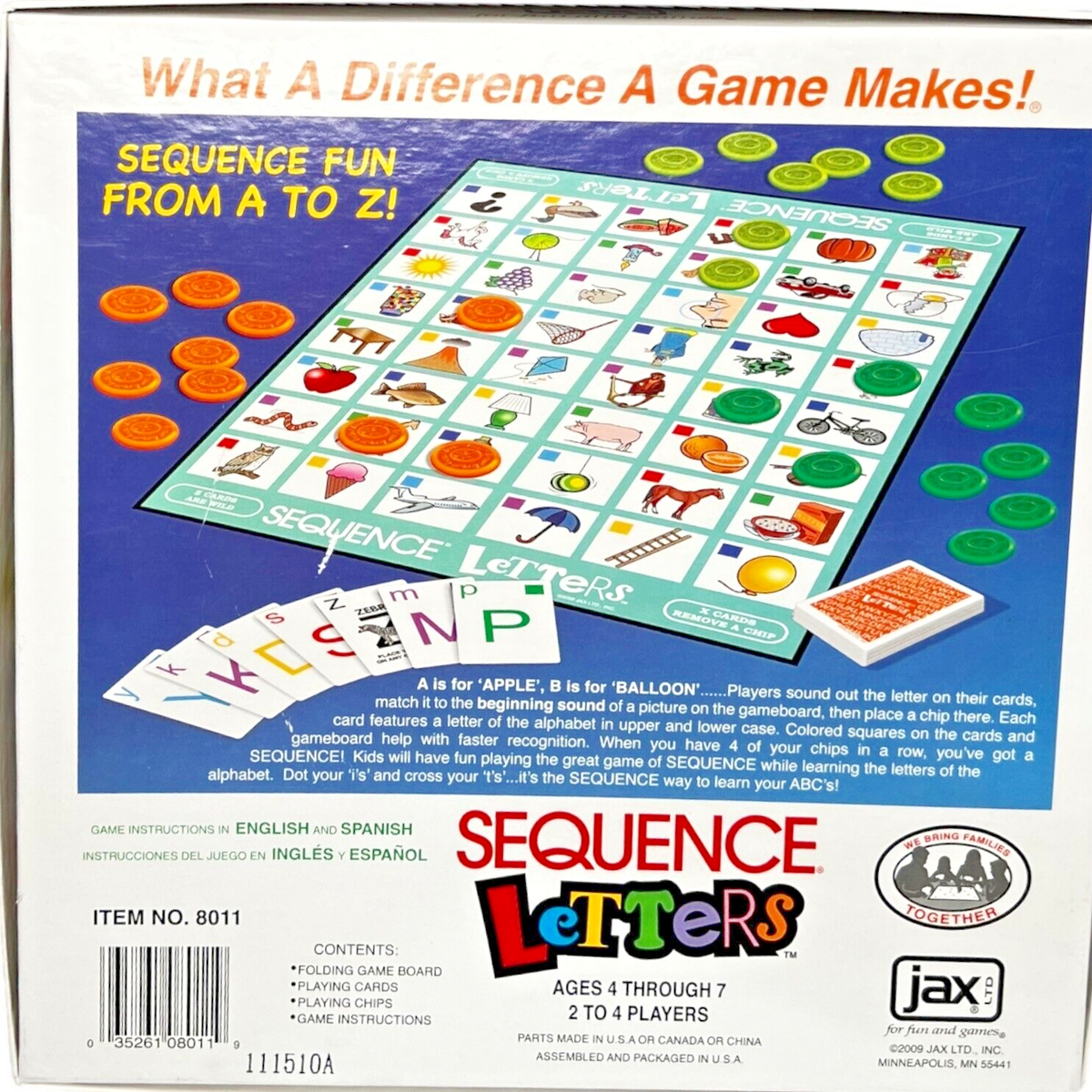 Sequence Letters Kids Educational Board Game Alphabet Learning