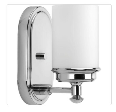 Progress Lighting Glide Collection 1-Light Polished Chrome Bathroom Vanity Light