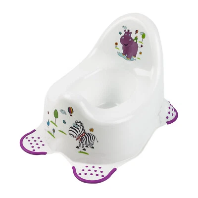 Töpfchen Hippo weiss für Babys und Kinder stabiler Babytopf Anti-Rutsch ADAM - Bild 1 von 4