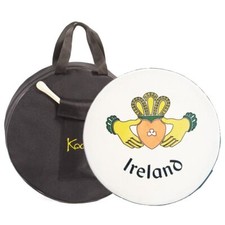 Bodhran 16" with Bag and Beater, Koda Irish Drum, CLADDAGH