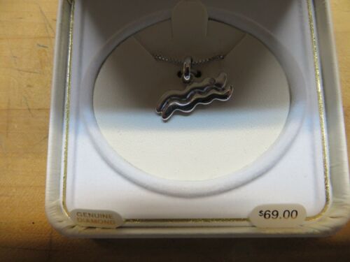 Zodiaco para mujer Krementz plata esterlina/diamante. Collar - Imagen 3 de 3