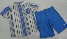 Boys English Laundry $44 Casual Short Sleeve Shirt & Shorts 2PC Set Sizes 4 - 7
