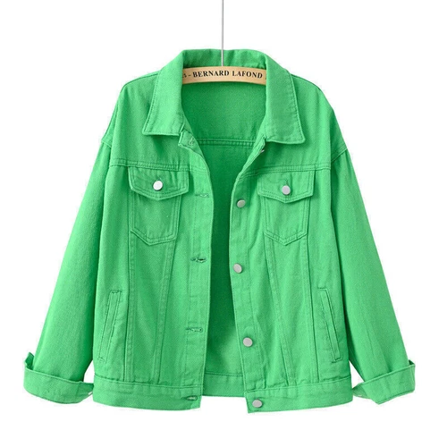 Womens Ladies Stretch Denim Jacket Soft Cotton Loose Plus Zise Stonewash Coat!@ - Picture 20 of 26