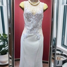 New Michelle Keegan @ Lipsy Size 10 Nude Beige Lace Prom Gown Maxi Dress £80