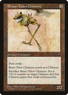 Brass-Talon Chimera x4 Visions MTG - EX/NM - U142 - 4RCards
