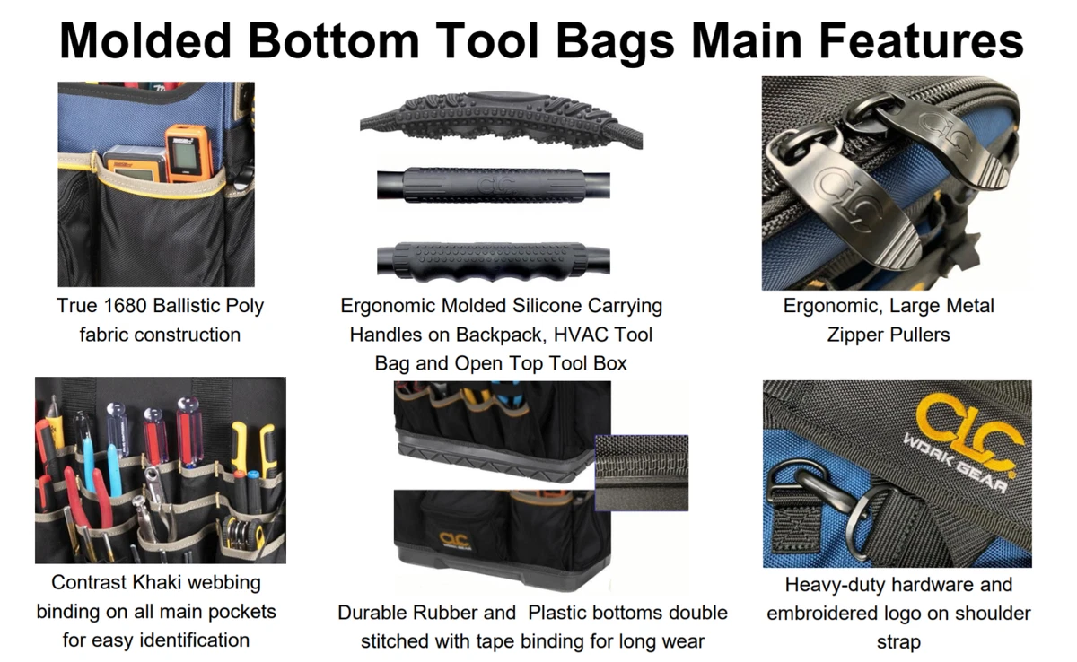 CLC PB1133 Molded Rubber Bottom Tool Backpack | eBay