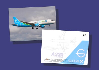 Global X Airplane Trading Cards Airbus A320 - 50 Cards