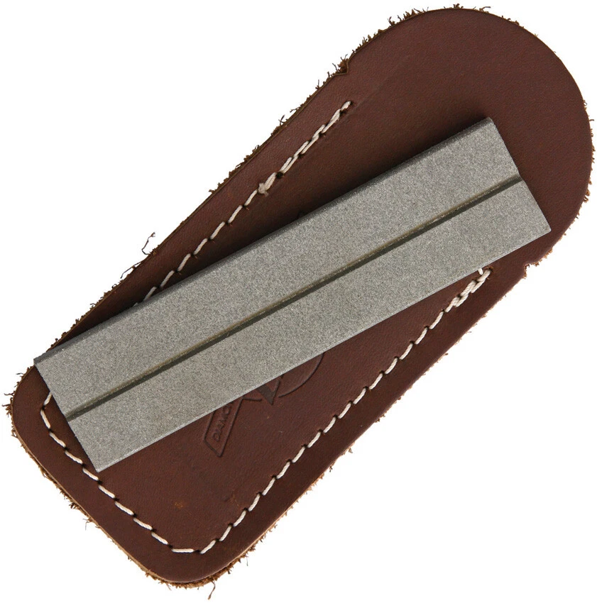 Eze-Lap Diamond Medium 400 Grit Pocket Knife Sharpener w/ Leather Pouch 36M