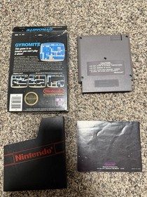 Gyromite 5 Screw NES Hangtab CIB Game Box Manual VERY GOOD CONDITION Retro