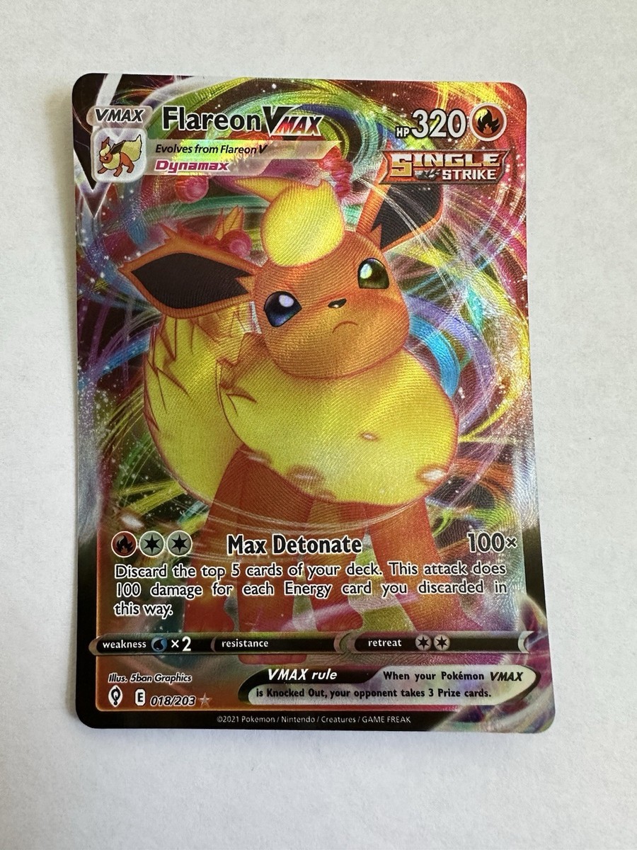 Pokemon - Flareon VMAX 018/203 Ultra Rare Evolving Skies NM | eBay
