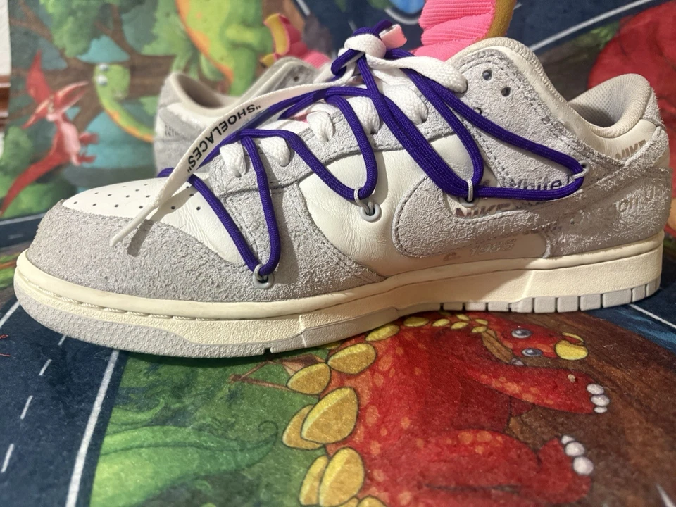 Nike Dunk Low Off-White 15 of 50 Sail Grey Men's Size 13 US DJ0950-101 BRAND NEW - Image 4 of 4