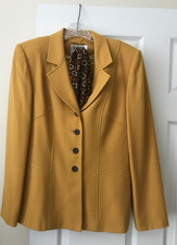 Kasper Ladies 2-Piece Suit And Skirt Set Size 6 Mustard/Gold Excellent Condition