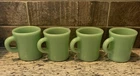 Jadeite Restaurant Ware Heavy C Handle Mugs (4) 1 Older/unusual?