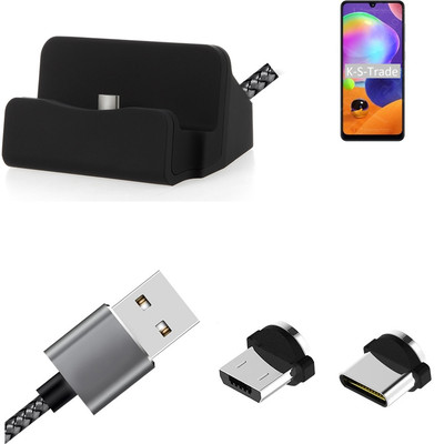 Docking Station für Samsung Galaxy A31 + USB-Typ C und Micro-USB-Anschluss