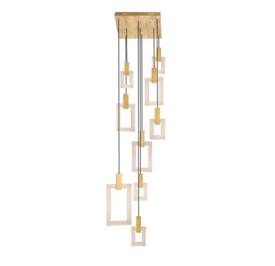 Anello LED Pendant with White Oak Finish