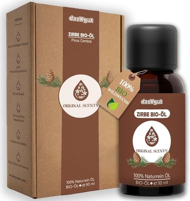 DasXgut - BIO Zirbenöl 30 ml [100% NATURREIN] - Echtes Zirben Öl Ätherisches Öl 