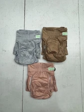 Wegreeco 3 Pack Brown Pink Gray Dog Diapers Adjustable Size Small