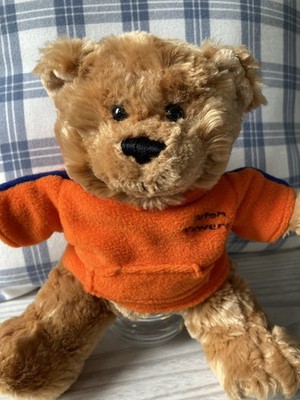 Vintage Alton Towers Kielspielzeug Teddybär Stofftier - Fußstempel - ca. 7 Zoll