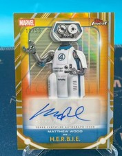 2026 Topps Finest Fantastic Four 4 H.E.R.B.I.E. Matthew Wood Auto Gold /50