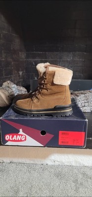 Olang Meribel 37 6.5 Women's Snow Boot Shearling Wool Suede Leather Oc System