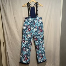 Kamik Kids' Harper Bib Snow Pants w/Removable Suspenders Size 14/16 Blue Red
