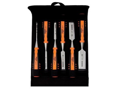Bahco - 424-P Bevel Edge Chisel Set 6 Piece in Pouch