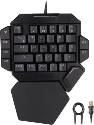 Ciciglow Einhand-Gaming-Tastatur, K50 Wired RGB Backlit Mechanical Half Keyboard