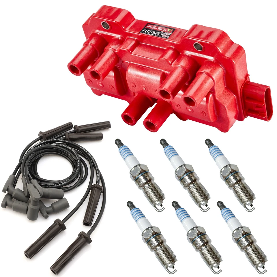 Bobina de encendido y bujía y cable para Chevrolet GMC Buick Saturn 3,5/3,9 L UF434 Foto 2 de 4