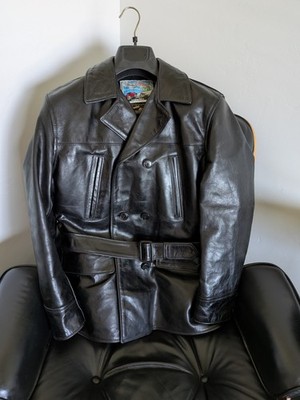 Aero Leather Barnstormer Coat, Custom Size 40
