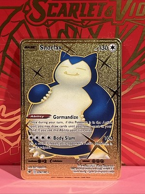 Pokmon gold metal Inspired Card Snorlax For Display Art Gift | eBay