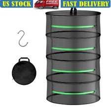 4 Layer Drying Rack Mesh Herbs Plants Vegetables Zippered Collapsible 24in New