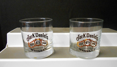 Jack Daniels Rock Glasses Old No. 7 Brand And Tennessee Whiskey, Set Of 2