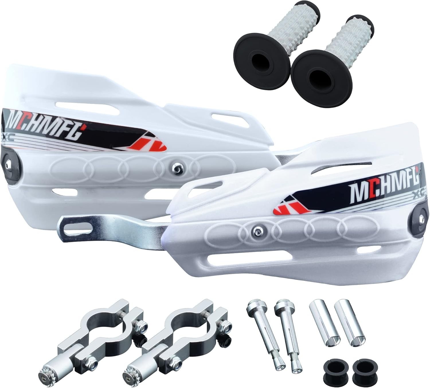 Dirt Bike Hand Guards White Universal Motorcycle Handguards Grips Pit ATV MX