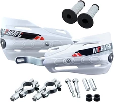 Dirt Bike Hand Guards White Universal Motorcycle Handguards Grips Pit ATV MX