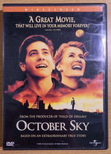 October Sky DVD, 1999, Widescreen Jake Gyllenhaal, Chris Cooper, Laura Dern