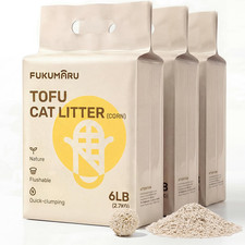 Tofu Cat Litter - Natural Lightweight Unscented Cat Litter Pellets, Dust Free Qu